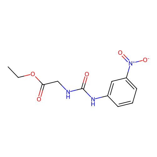 Ethyl 2-(3-(3-nitrophenyl)ureido)acetate structure