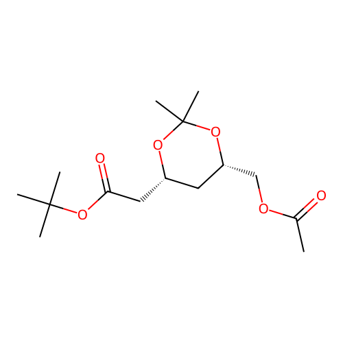 tert-Butyl (4R-cis)-6-[(acetyloxy)methyl]-2,2-dimethyl-1,3-dioxane-4-acetate structure