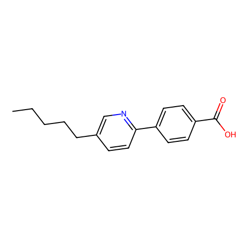 4-(5-Pentylpyridin-2-yl)benzoic acid structure