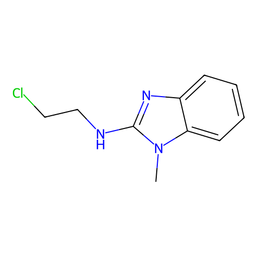 N-(2-chloroethyl)-1-methylbenzimidazol-2-amine structure
