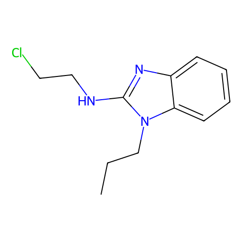 N-(2-chloroethyl)-1-propylbenzimidazol-2-amine structure
