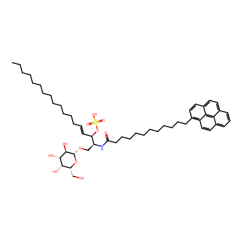 12-(1-Pyrenedodecanoyl)sphingosylgalactosyl-O-3-sulfate structure