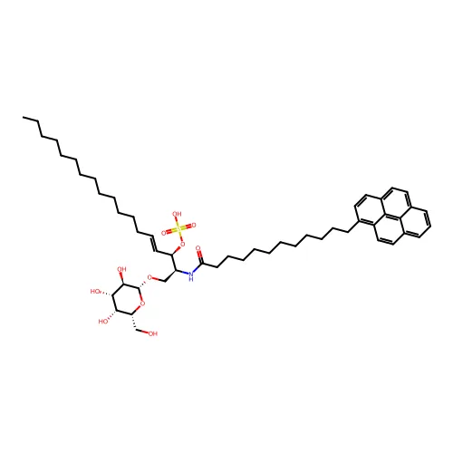 12-(1-Pyrenedodecanoyl)sphingosylgalactosyl-O-3-硫酸盐 structure