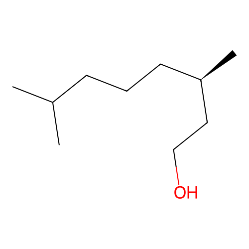 (3R)-3,7-Dimethyl-1-octanol structure