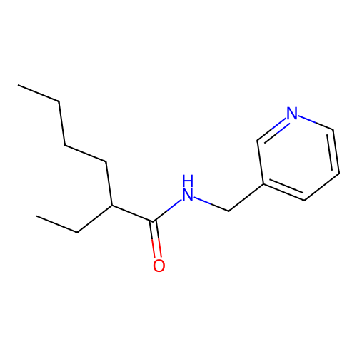 2-ethyl-N-(pyridin-3-ylmethyl)hexanamide structure