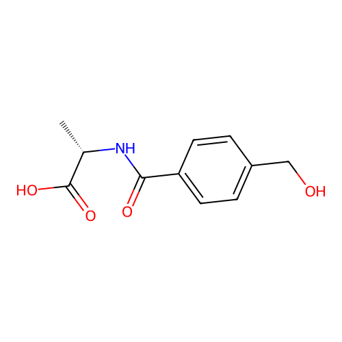 (2S)-2-[[4-(hydroxymethyl)benzoyl]amino]propanoic acid structure