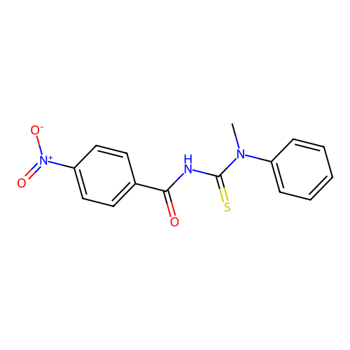 N-[methyl(phenyl)carbamothioyl]-4-nitrobenzamide structure