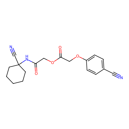 [2-[(1-Cyanocyclohexyl)amino]-2-oxoethyl] 2-(4-cyanophenoxy)acetate structure