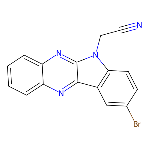 2-(2-Bromoindolo[2,3-b]quinoxalin-5-yl)ethanenitrile structure