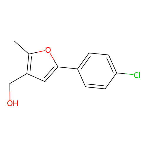 [5-(4-Chlorophenyl)-2-methylfuran-3-yl]methanol structure