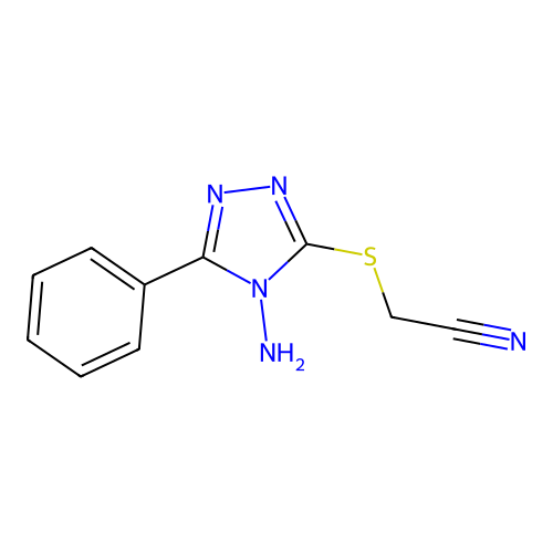 2-[(4-Amino-5-phenyl-1,2,4-triazol-3-yl)sulfanyl]acetonitrile structure
