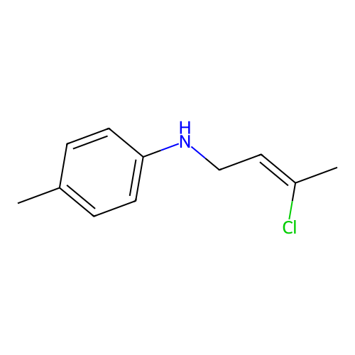 N-(3-chlorobut-2-enyl)-4-methylaniline structure