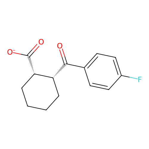 Cyclohexanecarboxylicacid, 2-(4-fluorobenzoyl)-, (1R,2R)-rel- structure