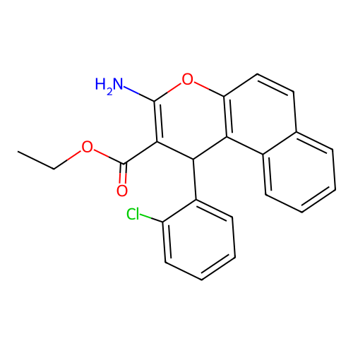 ethyl 3-amino-1-(2-chlorophenyl)-1H-benzo[f]chromene-2-carboxylate structure