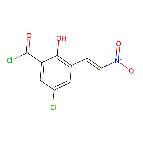 5-Chloro-2-hydroxy-3-((E)-2-nitroethenyl)benzoyl chloride structure