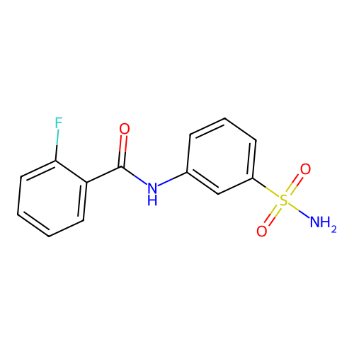 2-fluoro-N-(3-sulfamoylphenyl)benzamide structure
