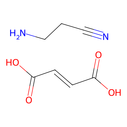 Propanenitrile, 3-amino-, (2E)-2-butenedioate (1:1) structure