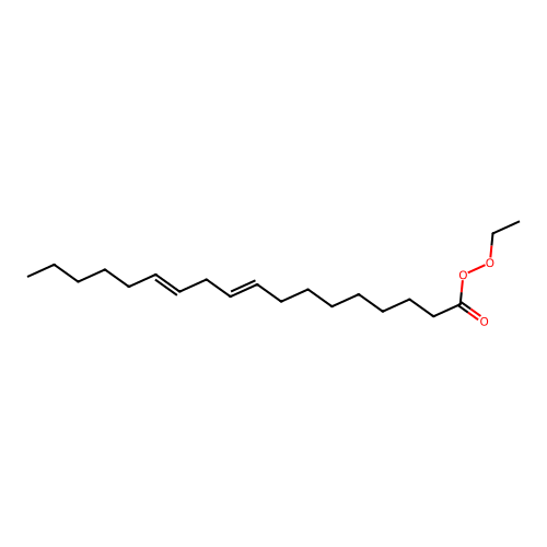 ethyl (9E,12E)-octadeca-9,12-dieneperoxoate structure