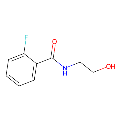 2-fluoro-N-(2-hydroxy-ethyl)-benzamide structure