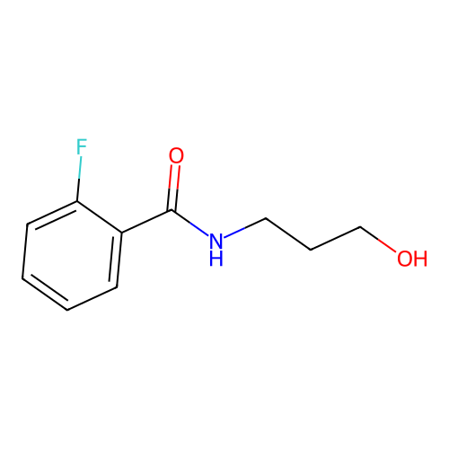 (2-fluorophenyl)-N-(3-hydroxypropyl)carboxamide structure
