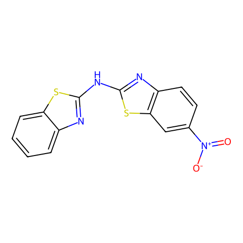 N-1,3-benzothiazol-2-yl-6-nitro-1,3-benzothiazol-2-amine structure