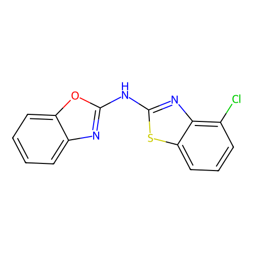 N-(4-chloro-1,3-benzothiazol-2-yl)-1,3-benzoxazol-2-amine structure