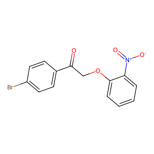 Ethanone, 1-(4-bromophenyl)-2-(2-nitrophenoxy)- structure
