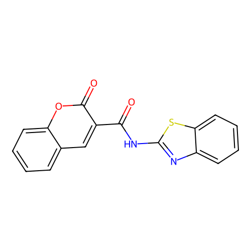 N-(1,3-benzothiazol-2-yl)-2-oxo-2H-chromene-3-carboxamide structure