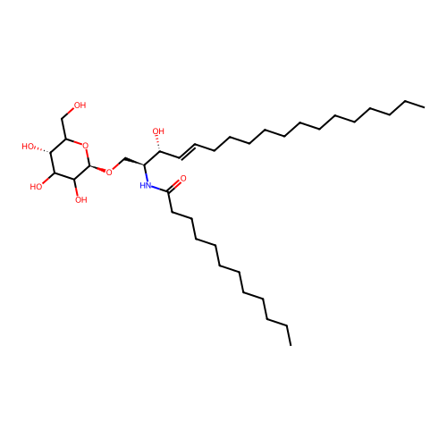 N-(Dodecanoyl)-1-beta-glucosyl-sphing-4-enine structure