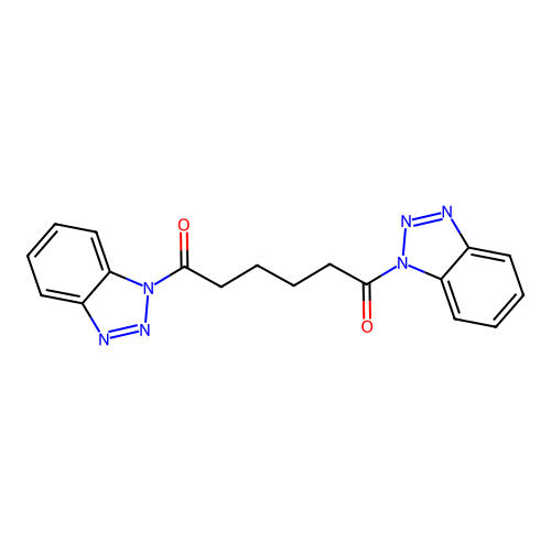 1,6-bis(1H-benzotriazol-1-yl)hexane-1,6-dione structure