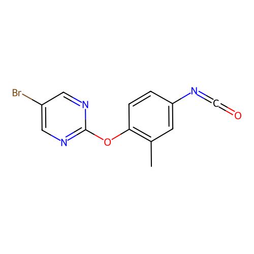 4-(5-Bromo-2-pyrimidinyloxy)-3-methylphenyl isocyanate structure