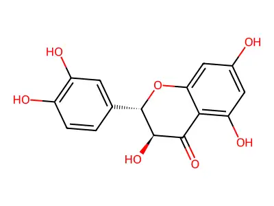 Taxifolin, (-)- structure