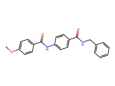 N-benzyl-4-[(4-methoxybenzoyl)amino]benzamide structure