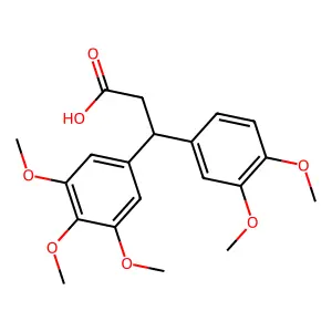 3-(3,4-Dimethoxy-phenyl)-3-(3,4,5-trimethoxy-phenyl)-propionic acid structure
