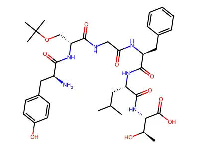 Tyrosyl-seryl(o-tert-butyl)-glycyl-phenylalanyl-leucyl-threonine structure