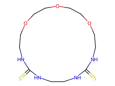 1,14,17-Trioxa-4,6,9,11-tetrazacyclononadecane-5,10-dithione structure
