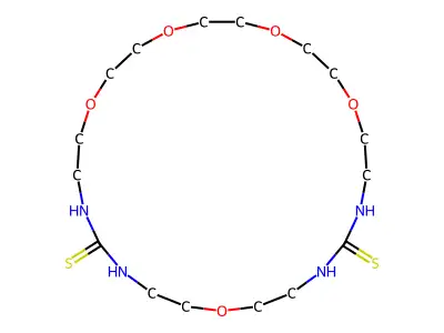 1,4,7,10,18-Pentaoxa-13,15,21,23-tetraazacyclopentacosane-14,22-dithione structure