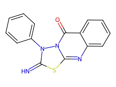 5H-1,3,4-Thiadiazolo(2,3-b)quinazolin-5-one, 2,3-dihydro-2-imino-3-phenyl- structure