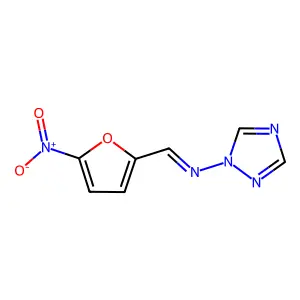 1-(((5-Nitro-2-furyl)methylene)amino)-1,2,4-triazole structure