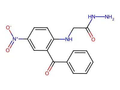 N-(2-苯甲酰-4-硝基苯基)甘氨酰肼 structure