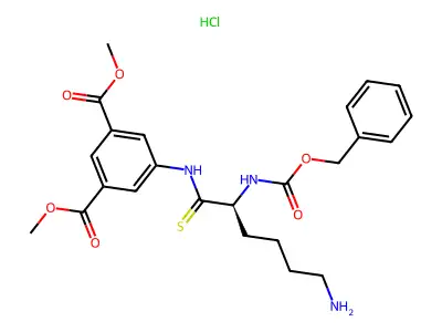 5-(Benzyloxycarbonyllysylthioamido)isophthalic acid dimethyl ester structure