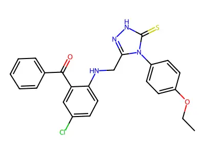 Methanone, (5-chloro-2-(((4,5-dihydro-4-(4-ethoxyphenyl)-5-thioxo-1H-1,2,4-triazol-3-yl)methyl)amino)phenyl)phenyl- structure