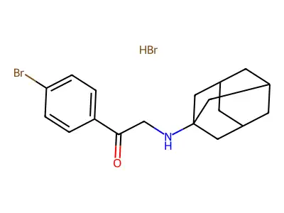 2-(1-Adamantylamino)-1-(4-bromophenyl)ethanone;hydrobromide structure