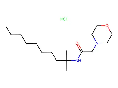 4-Morpholineacetamide, N-(1,1-dimethylnonyl)-, hydrochloride structure