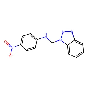 N-(1H-benzotriazol-1-ylmethyl)-4-nitroaniline structure