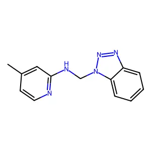 N-(benzotriazol-1-ylmethyl)-4-methylpyridin-2-amine structure