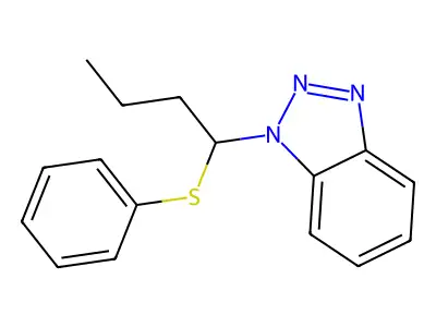 1-(1-Phenylsulfanylbutyl)benzotriazole structure