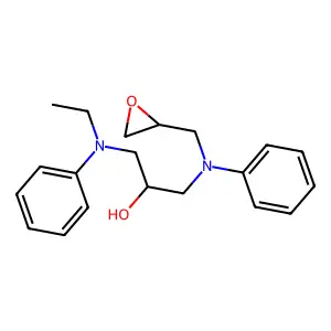 2-Propanol, 1-(ethylphenylamino)-3-[(oxiranylmethyl)phenylamino]- structure