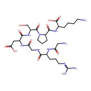 Glycyl-arginyl-glycyl-aspartyl-seryl-prolyl-lysine structure