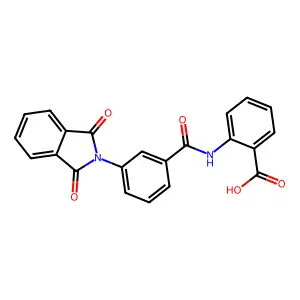 2-{[3-(1,3-dioxo-1,3-dihydro-2H-isoindol-2-yl)benzoyl]amino}benzoic acid structure